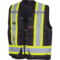 6692BK Surveyor's Safety Vest, Black, Medium, Polyester Auto Electric Service Ltd.