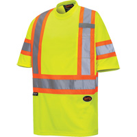 6971 T-shirt de s&eacute;curit&eacute; en il-de-perdrix, Polyester, T-petit, Jaune lime haute visibilit&eacute; Auto Electric Service Ltd.