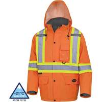 5030 Waterproof Quilted Safety Parka, High Visibility Orange, Small Auto Electric Service Ltd.