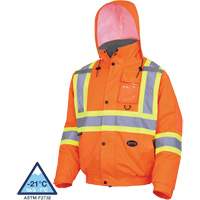 5032 Veste aviateur de s&eacute;curit&eacute; imperm&eacute;able et matelass&eacute;e pour l'hiver, Polyester, Orange haute visibilit&eacute;, Petit Auto Electric Service Ltd.