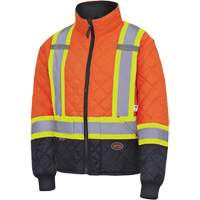 5015 Manteau matelass&eacute; pour cong&eacute;lateur, Polyester, Noir/Orange haute visibilit&eacute;, T-petit Auto Electric Service Ltd.