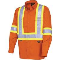 4441 Chemise de s&eacute;curit&eacute; &agrave; manches longues ultra respirante, Coton, Petit, Orange haute visibilit&eacute; Auto Electric Service Ltd.