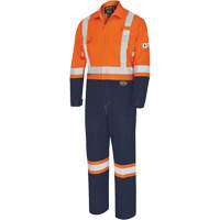 7702BB Combinaison de s&eacute;curit&eacute; FR-Tech 2 tons, Taille 36, Bleu marin/Orange, 10 cal/cm² Auto Electric Service Ltd.