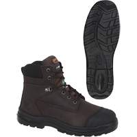 1026 Bottes de travail 6" marron, Cuir, Embout Acier, Taille 10 Auto Electric Service Ltd.