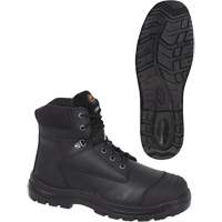 1025 Bottes de travail 6" noires, Cuir, Embout Acier, Taille 10 Auto Electric Service Ltd.