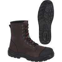 1028 Bottes de travail 8" marron, Cuir, Embout Acier, Taille 10 Auto Electric Service Ltd.