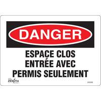 "Espace clos" Sign, 7" x 10", Vinyl, French Auto Electric Service Ltd.