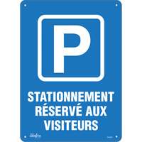 "Stationnement r&eacute;serv&eacute; aux visiteurs" Sign, 10" x 14", Plastic, French with Pictogram Auto Electric Service Ltd.