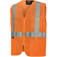 6943 Flame-Resistant Mesh Safety Vest, High Visibility Orange, Small, Polyester Auto Electric Service Ltd.