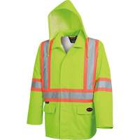 5628 Manteau de s&eacute;curit&eacute; imperm&eacute;able The Rock, Polyester/Polyur&eacute;thane, Jaune lime haute visibilit&eacute;, Petit Auto Electric Service Ltd.