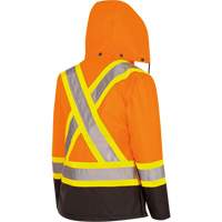5020BBW Manteau 7 en 1 imperm&eacute;able pour femmes avec capuchon, Polyester/Polyur&eacute;thane, Orange haute visibilit&eacute;, T-petit Auto Electric Service Ltd.