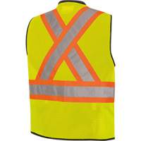6895 High-Visibility Zip Front Bi-Colour Safety Vest, Black/High Visibility Lime-Yellow, 2X-Large/3X-Large, Polyester Auto Electric Service Ltd.