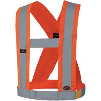 5491 High-Visibility 4" Wide Adjustable Safety Sash, Meets/Exceeds CSA Z96 Class 2 - Level 2, High Visibility Orange, Silver Reflective Colour, One Size Auto Electric Service Ltd.