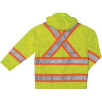 Manteau de s&eacute;curit&eacute; imperm&eacute;able en tissu ind&eacute;chirable Ripstop, Polyester, T-petit, Jaune lime haute visibilit&eacute; Auto Electric Service Ltd.