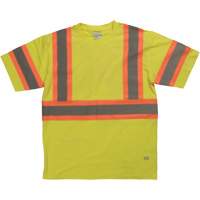 Chemise de s&eacute;curit&eacute; &agrave; manches courtes, Coton, T-petit, Jaune lime haute visibilit&eacute; Auto Electric Service Ltd.
