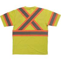 Chemise de s&eacute;curit&eacute; &agrave; manches courtes, Coton, T-petit, Jaune lime haute visibilit&eacute; Auto Electric Service Ltd.