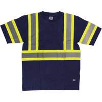 Short Sleeve Safety T-Shirt, Cotton, X-Small, Navy Blue Auto Electric Service Ltd.