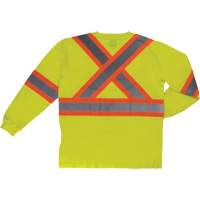 Long Sleeve Safety T-Shirt, Cotton, X-Small, High Visibility Lime-Yellow Auto Electric Service Ltd.