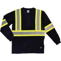 Long Sleeve Safety T-Shirt, Cotton, X-Small, Black Auto Electric Service Ltd.