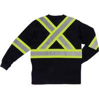 Long Sleeve Safety T-Shirt, Cotton, X-Small, Black Auto Electric Service Ltd.