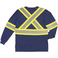 Long Sleeve Safety T-Shirt, Cotton, X-Small, Navy Blue Auto Electric Service Ltd.
