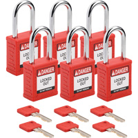 Velocity Lockout Padlocks, Red, Keyed Alike, Nylon, 1-1/2" Width Auto Electric Service Ltd.
