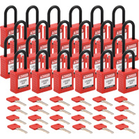 Velocity Lockout Padlocks, Red, Keyed Different, Nylon, 1-1/2" Width Auto Electric Service Ltd.