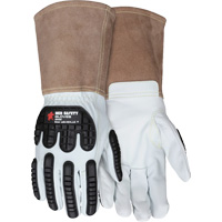 Gants en cuir pour le soudage, Moyen, Paume en Ch&egrave;vre, Poignet Manchette Auto Electric Service Ltd.
