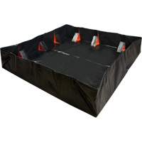 IBX Wall Pop-Up Berm, 268 US gal. Capacity, 6' W x 6' L x 12" H, Snap-Up Bracket Auto Electric Service Ltd.