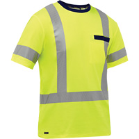 Bisley&reg; X-Back Short Sleeve Shirt, Poly-Cotton, Small, High Visibility Lime-Yellow Auto Electric Service Ltd.