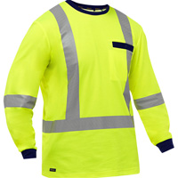 Bisley&reg; X-Back Long Sleeve Shirt, Poly-Cotton, Small, High Visibility Lime-Yellow Auto Electric Service Ltd.