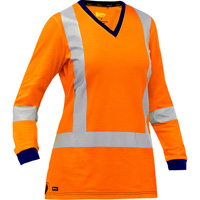 Bisley&reg; Women's X-Back Long Sleeve Shirt, Poly-Cotton, Small, High Visibility Orange Auto Electric Service Ltd.