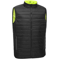 Veste bouffante r&eacute;versible avec X au dos Bisley, Jaune lime haute visibilit&eacute;, Petit, Polyester Auto Electric Service Ltd.