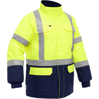 Bisley&reg; X-Back Extreme Cold Jacket with Navy Bottom, Polyester, High Visibility Lime-Yellow, Small Auto Electric Service Ltd.