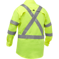 Bisley&reg; X-Back Long Sleeve Work Shirt with X-Airflow, Poly-Cotton, Small, High Visibility Lime-Yellow Auto Electric Service Ltd.