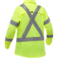 Bisley&reg; X-Back Women's Long Sleeve Work Shirt with X-Airflow, Poly-Cotton, Small, High Visibility Lime-Yellow Auto Electric Service Ltd.