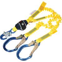 Twin-Leg Stretch Web Shock-Absorbing Lanyard, 6', Rebar Hook Center, Snap Hook Leg Ends Auto Electric Service Ltd.