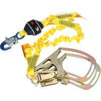 Twin-Leg Stretch Web Shock-Absorbing Lanyard, 6', Rebar Hook Center, Snap Hook Leg Ends Auto Electric Service Ltd.