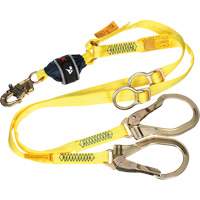 Twin-Leg Tie-Back Web Shock-Absorbing Lanyard, 6', Rebar Hook Center, Snap Hook Leg Ends, Polyester Auto Electric Service Ltd.