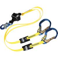 Twin-Leg Arc Flash Coated Web Shock-Absorbing Lanyard, 6', Rebar Hook Center, Snap Hook Leg Ends Auto Electric Service Ltd.