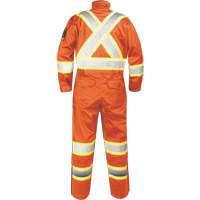 Combinaison ignifug&eacute;e avec bandes haute visibilit&eacute;, Taille Petit, Orange Auto Electric Service Ltd.