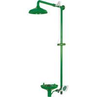 Douche combin&eacute;e pour laboratoire avec cuvette ouverte en ABS, Montage mural Auto Electric Service Ltd.