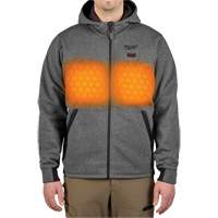 M12 Heated Hoodie with Battery, Men's, X-Large, Grey, Poly-Cotton Auto Electric Service Ltd.