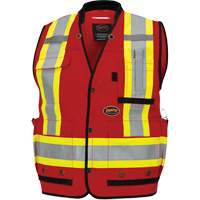 6678 High-Visibility Antimicrobial Mesh-Back Surveyor Vest, Red, Small, Polyester Auto Electric Service Ltd.