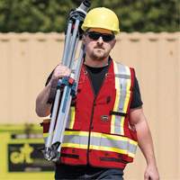 6678 High-Visibility Antimicrobial Mesh-Back Surveyor Vest, Red, Small, Polyester Auto Electric Service Ltd.