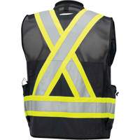6679 High-Visibility Antimicrobial Mesh-Back Surveyor Vest, Black, Small, Polyester Auto Electric Service Ltd.