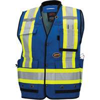 6681 High-Visibility Antimicrobial Mesh-Back Surveyor Vest, Royal Blue, Small, Polyester Auto Electric Service Ltd.