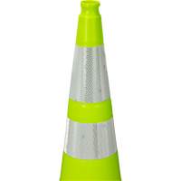 Premium Traffic Cone, 36", Lime Green, 4" & 6" Reflective Collar(s) Auto Electric Service Ltd.