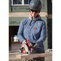 T-shirt &agrave; manches longues avec poches GRIDIRON, Femmes, T-petit, Bleu Auto Electric Service Ltd.