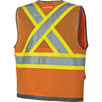 Pioneer Mesh Back Zip Front Surveyor Safety Vest, High Visibility Orange, Small, Polyester Auto Electric Service Ltd.